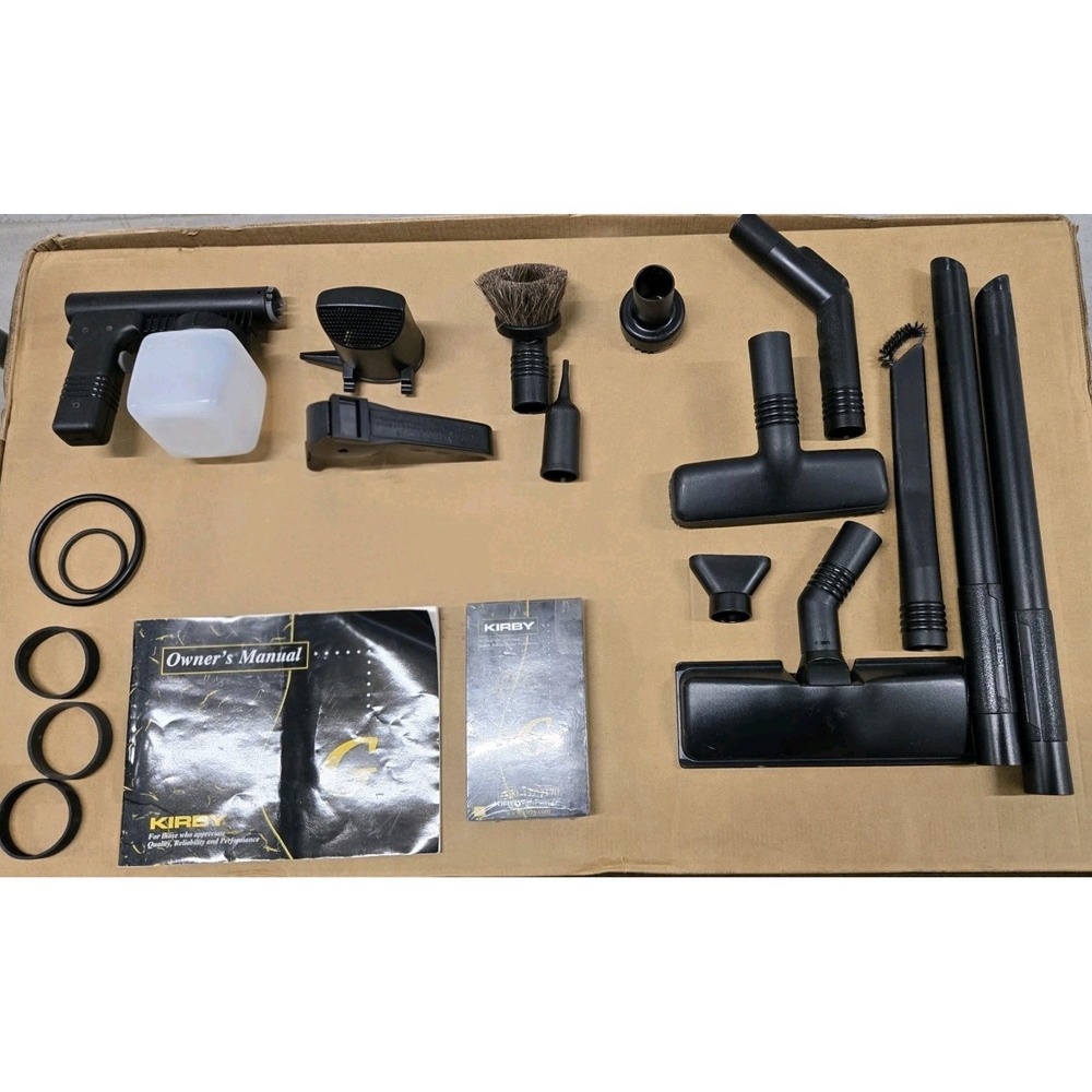 Kirby G6 Gsix OEM Vacuum Attachment Lot 15 Pieces + Manual & VHS Video Belt